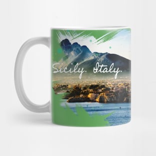 Italy. Sicily. Coast. Mug